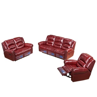 头等太空电动舱多功能单人躺椅客厅真皮沙发三人组合头层牛皮图5