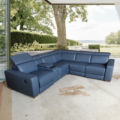 工厂批发皮艺沙发意式现代简约中小户型客厅转角组合电动真皮沙发图2