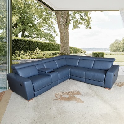 工厂批发皮艺沙发意式现代简约中小户型客厅转角组合电动真皮沙发图4