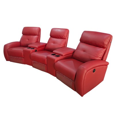 私人别墅家庭影院沙发电动沙发影音室功能豪华舱影视厅真皮沙发椅图5