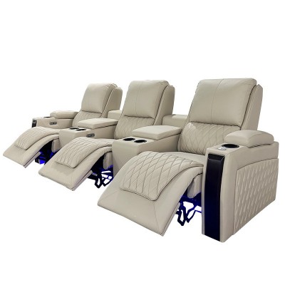 可定制工厂批发高端智能私人别墅影音室影视厅电动家庭影院沙发图5