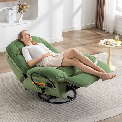 头等太空舱电动布艺沙发单人客厅多功能可躺可睡可转懒人沙发摇椅图4