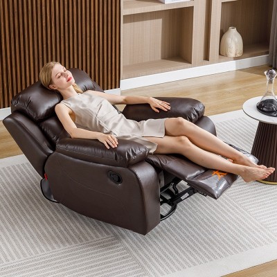 头等太空舱单人懒人沙发商务真皮云朵多功能电动可躺按摩摇椅办公图2
