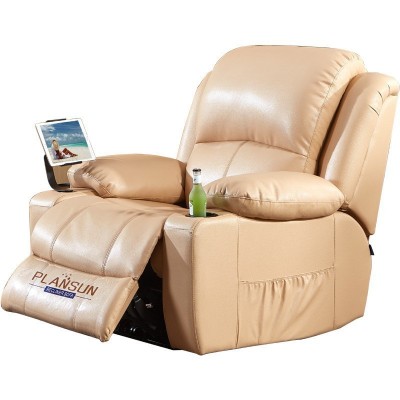 功能沙发定制小户型单人沙发意式轻奢头层小黄牛皮网吧电竞沙发图5