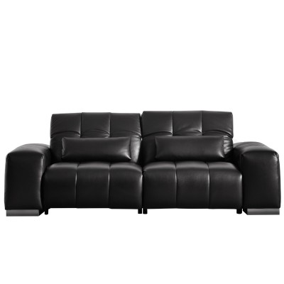 别墅功能沙发定制三人真皮沙发高级感客厅沙发头等太空舱电动沙发图5