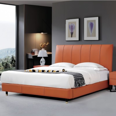 智能床配套床框专拍链接单拍不发货卧室头层牛皮床架意式双人床图2