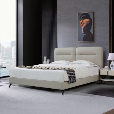 智能床配套床框专拍链接单拍不发货卧室头层牛皮床架意式双人床图3