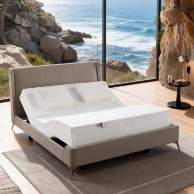 深圳智能床源头工厂无线充语音电动床卧室按摩床闹钟唤醒智能床垫图3