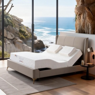 深圳智能床源头工厂无线充语音电动床卧室按摩床闹钟唤醒智能床垫图2