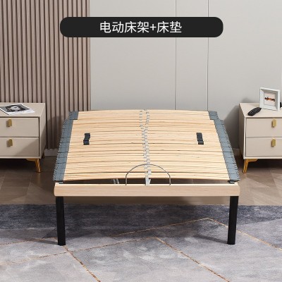 多功能智能单人床电动床实木排骨架可升降老人用单人功能床欧式图3
