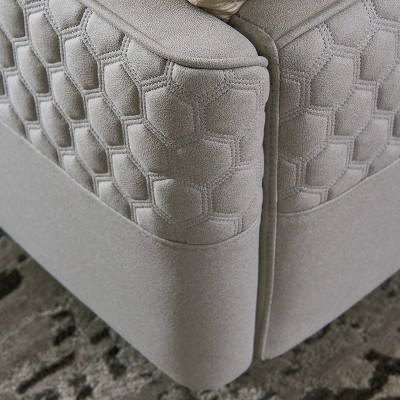 简约现代主卧磨砂布1.8米布艺床网红ins北欧轻奢卧室双人高端婚床图2