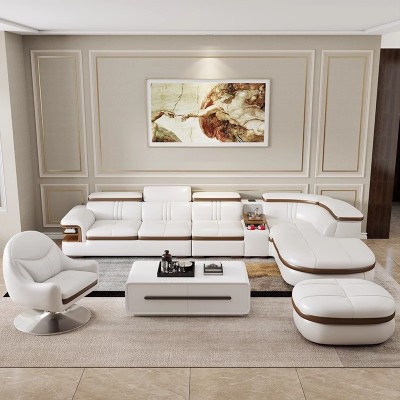 现代简约沙发边几音响usb智能沙发创意异形客厅转角组合外贸沙发图3