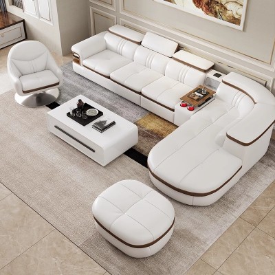 现代简约沙发边几音响usb智能沙发创意异形客厅转角组合外贸沙发图2