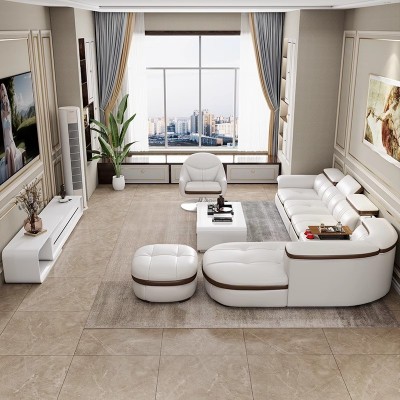 现代简约沙发边几音响usb智能沙发创意异形客厅转角组合外贸沙发图4