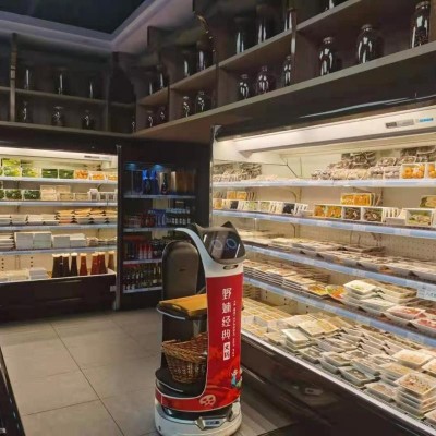酒店送餐机器人贝拉餐厅红外感应托盘智能配送机器人点心车自助餐图2