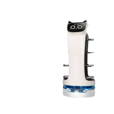 酒店送餐机器人贝拉餐厅红外感应托盘智能配送机器人点心车自助餐图5