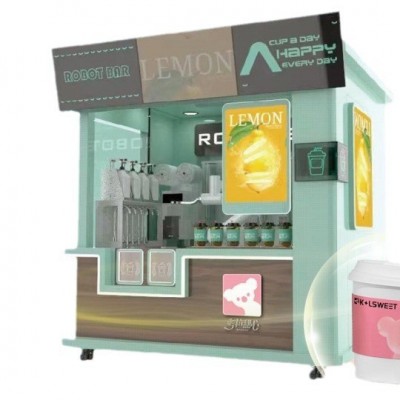 会做奶茶的机器人 自动贩售果茶机 六轴机械臂 多种口味可调配图5