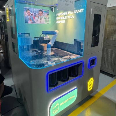 会做奶茶的机器人 自动贩售果茶机 六轴机械臂 多种口味可调配图3