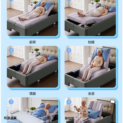 家庭用多功能床瘫痪老年人自动翻身可大小便养老院智能床工厂直供图5
