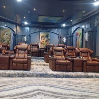 智能太空电动舱家庭電影院真皮沙发組合單雙三人影音室多功能躺椅图2