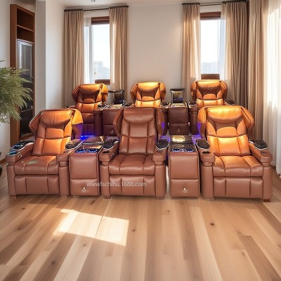 头等太空商务舱真皮沙发家庭影院多人组合电动功能按摩沙发躺椅图4