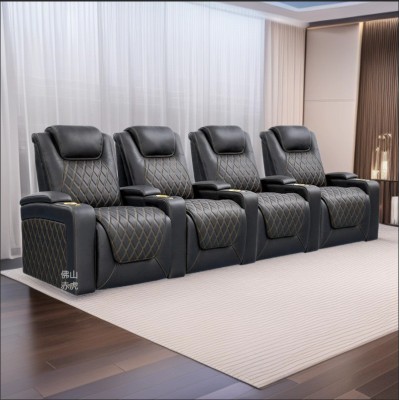 赤虎家具别墅影音室座椅单双组合电动功能私人家庭影院真皮沙发图4