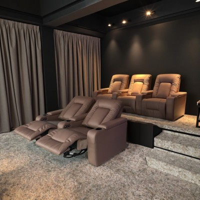 家庭影院沙发牛皮电动别墅家具功能椅智能舱影视厅影音室组合沙发图2