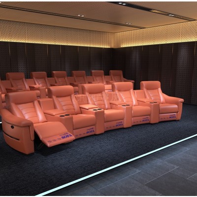 现代豪华家庭影院智能多功能沙发别墅太空电动真皮沙发座椅简约舱图4