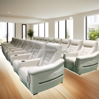现代豪华家庭影院智能多功能沙发别墅太空电动真皮沙发座椅简约舱图3