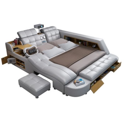 智能榻榻米皮床现代简约时尚按摩投影情趣床1.5双人床1.8厂家直供图5