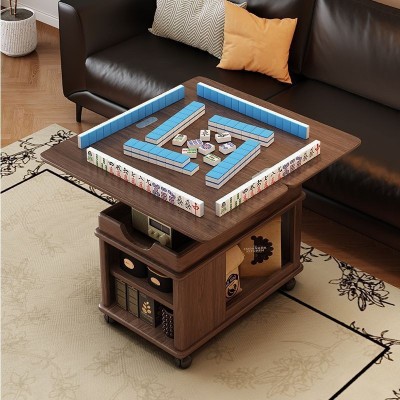 胡桃木实木移动茶几客厅家用沙发小推车折叠升降多功能小户型推车