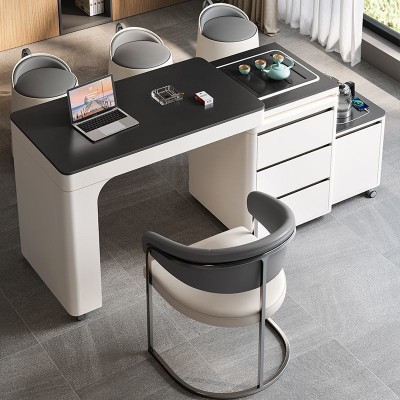 移动旋转茶桌椅组合现代家用小户型一体伸缩客厅多功能阳台茶台图3