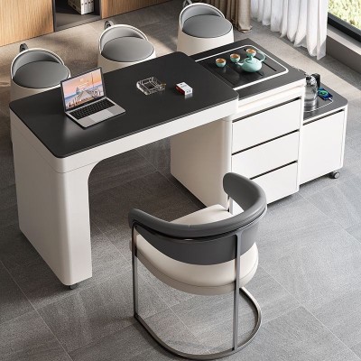 移动旋转茶桌椅组合现代家用小户型一体伸缩客厅多功能阳台茶台图4