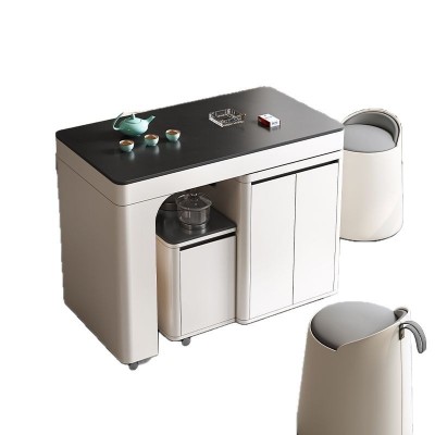 移动旋转茶桌椅组合现代家用小户型一体伸缩客厅多功能阳台茶台图5