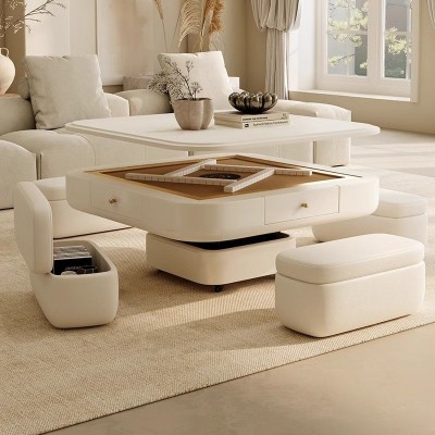 麻将桌升降茶几餐桌一体两用全自动家用小户型取暖烤火2024年新款图2