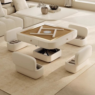 麻将桌升降茶几餐桌一体两用全自动家用小户型取暖烤火2024年新款