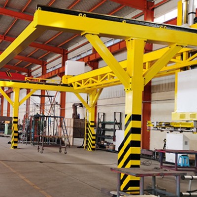 天轨机器人上下料定制打磨分拣弧焊搬运工业重型龙门桁架机械手模图2