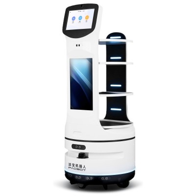 派宝送餐机器人W3s 餐厅酒店传菜回收餐盘多桌配送大屏广告播报图4