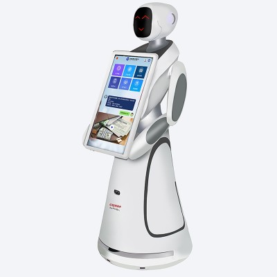 艾米机器人迎宾人脸识别访客登记医院写字楼公寓无接触测温仪图5