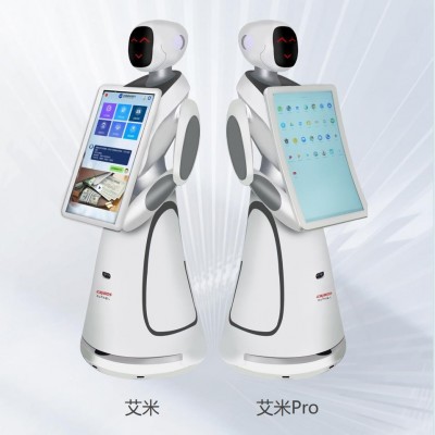 艾米机器人迎宾人脸识别访客登记医院写字楼公寓无接触测温仪图2
