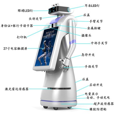接待带领智能迎宾机器人讲解服务商用展厅酒店图书馆银行商场导诊图3