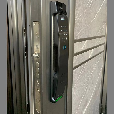 3D人脸识别指纹锁对讲门电子锁密码锁可视猫眼门禁智能安全防护图2