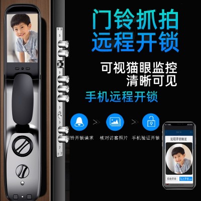 可视猫眼人脸识别锁锁家用防盗门品牌密码锁电子锁指纹锁智能锁图2