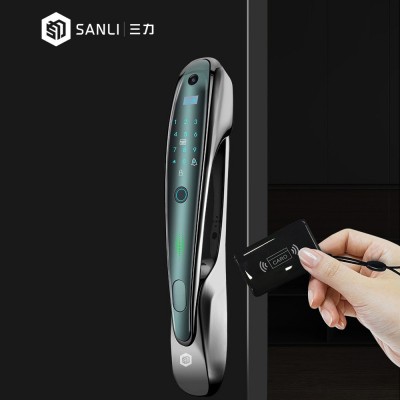 智能锁家用全自动指纹锁刷卡远程密码锁入户门指纹人脸识别锁图2
