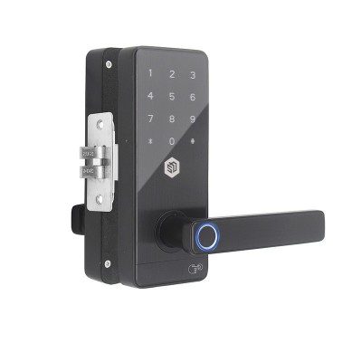 厂家批发酒店公寓防盗电子锁家用室内木门涂鸦通通智能密码指纹锁图4