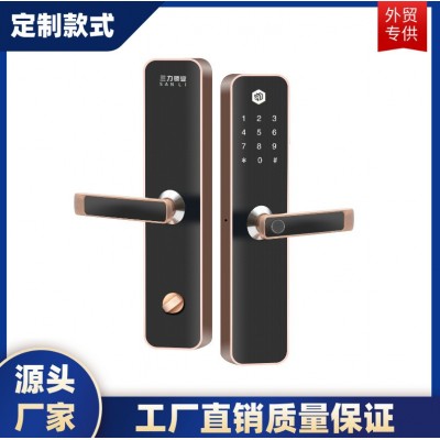 家用公寓指纹锁校园智能锁公租房磁卡锁民宿密码锁一体化管理ic卡