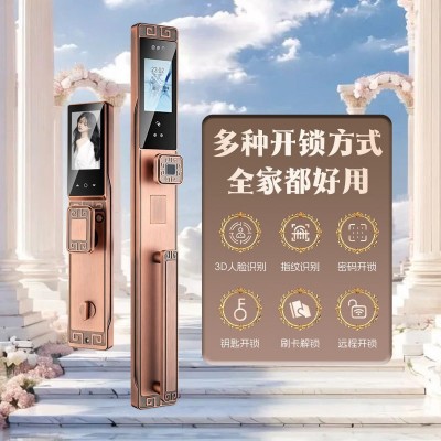 3D人脸识别智能锁别墅双开大门入户门家用防盗门指纹锁指纹解锁图2