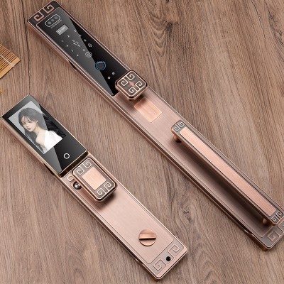 3D人脸识别新中式智能锁别墅双开大门入户门家用防盗门指纹锁图3