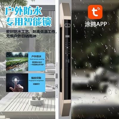 全自动人脸识别掌纹识别智能锁断桥铝指纹锁推拉门肯德基门密码锁图3