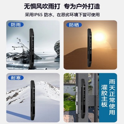 全自动人脸识别掌纹识别智能锁断桥铝指纹锁推拉门肯德基门密码锁图5